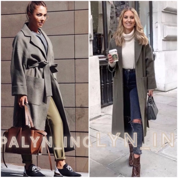 zara long belted coat